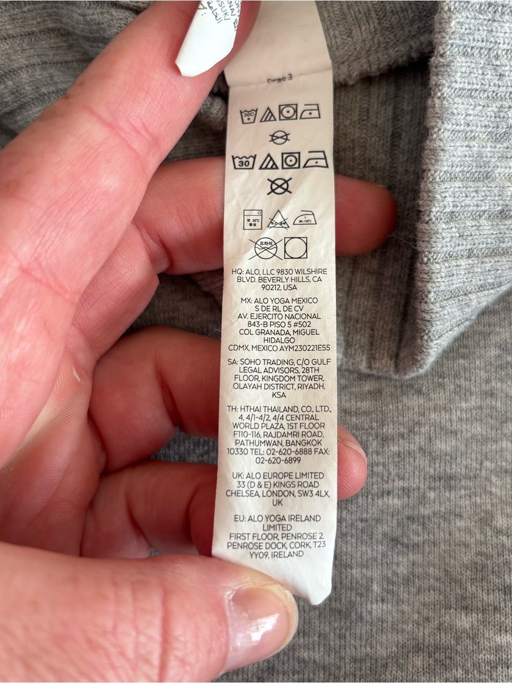 ALO Yoga Small Cropped Serenity Coverup Fleece Sweatshirt Top Ribbed Neck Gray - Picture 10 of 14